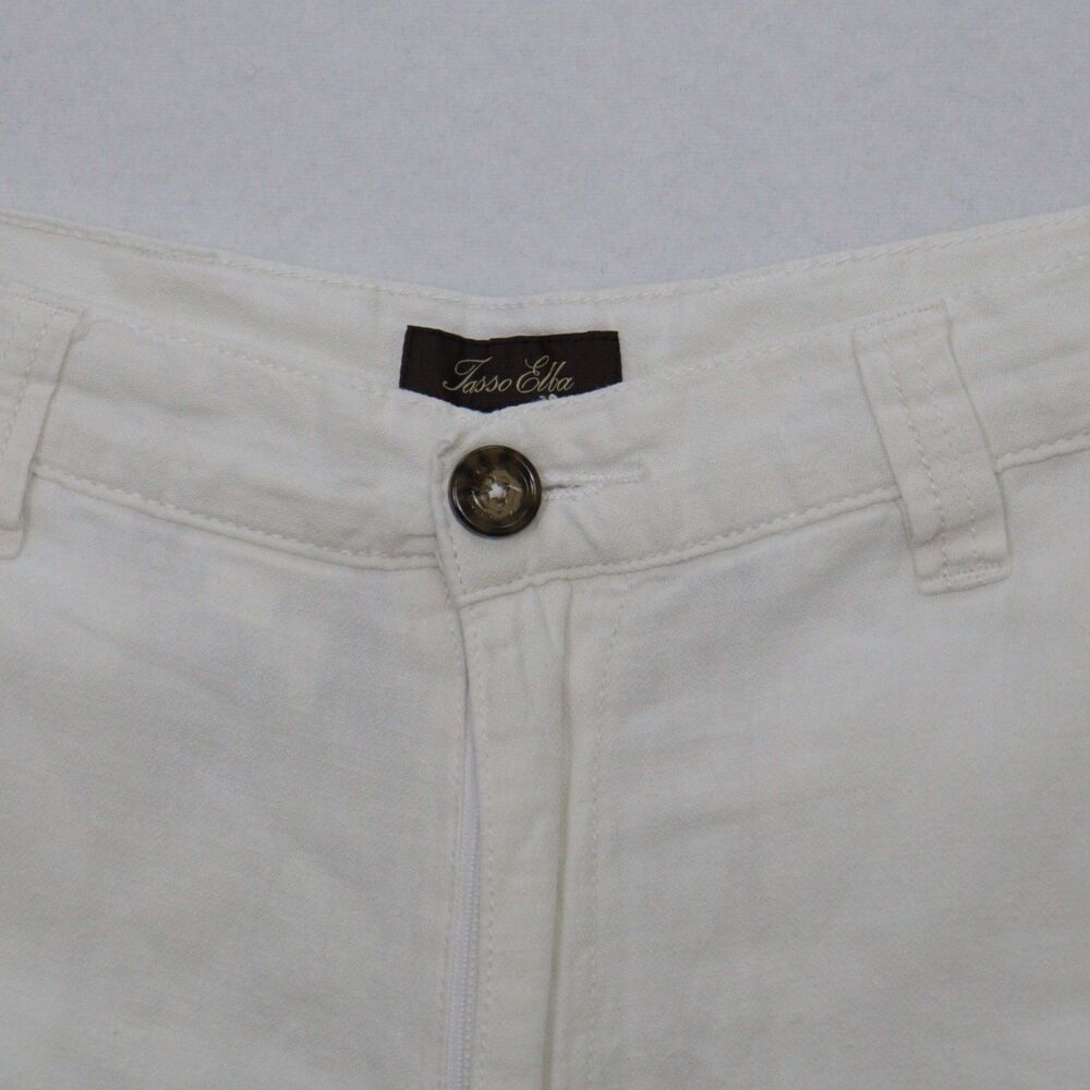 Tasso Elba Men's Cargo Shorts Size 36 Linen Cotton Blend Flat Front Chino - Picture 4 of 8